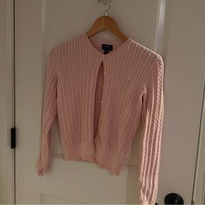 POLO Girls XL Baby Pink Cardigan